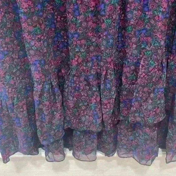 BCBG Paris Collared V-Neck Smocked Tiered Dress, Size XXL NWT - Picture 7 of 15